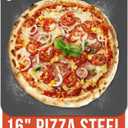 Chef Pomodoro Pizza Steel for Oven 16 Inch 1/4 Inch Thick, Baking Steel for Oven, Grill, Sourdough Bread, Baking Stone for Oven With Lifting H oles 16" X 16" (40.6 x 40.6 cm)