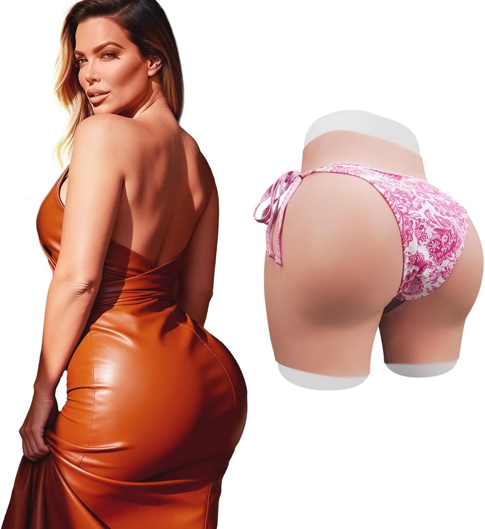 Silicone Hip Enhancer Pads for Women Butt Lift Shapewear Body Shaper for Curvy Enhancement Butt Pants fake butt, Small/Medium, Brown