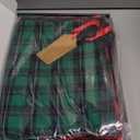 JOINDO 6 pcs Cloth Christmas Gift Bags, Buffalo Plaid Pattern, 2 Medium Size (15 x 20 & 12 x 15), Drawstring Design, 100% Cotton