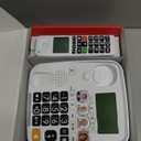 SWISSVOICE 3355 DECT 6.0 Corded Big Button Phone for Elderly with Answering Machine and Additional Cordless Handset Loud Phones for Hard of Hearing Hearing Aid Compatible Phones, White