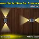 Solar Outdoor Lights, Up and Down Lighting, Waterproof IP65, Fence Light for Yard, Garden, Garage, Pools, Deck (4LED-Warm Light, 4PACK)