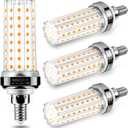 FanNicoo E12 LED Bulbs,20W LED Corn Light Bulb 150W Equivalent 2500 Lumen 3000K Warm White Non-dimmable LED Candelabra Bulbs Pack of 4