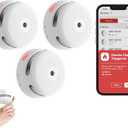 X-Sense Smart Smoke Detector Fire Alarm with Replaceable Battery, Wi-Fi Smoke Detector, Real-Time App Notifications, XS01-WX, 3-Pack