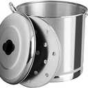 Vasconia 27.5-Quart Steamer Pot (Aluminum) with Tray & Aluminum Lid for Most Stoves (Hand-Wash only) Large Stock Pot for Tamales, Steaming, Boiling & Frying - Makes Seafood, Pasta, Veggies & More