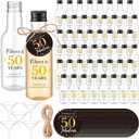 50 Sets 50th Birthday Party Favors for Guests Include 1.7 oz Mini Liquor Bottles and Thank You Cards Cheers to 50 Years Alcohol Shot Bottles with 5 Funnel for Birthday Anniversary Favors (Black)
