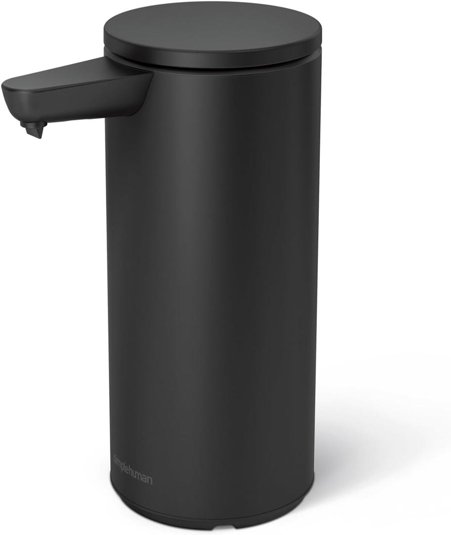 simplehuman 9 oz. Touch-Free Automatic Rechargeable Sensor Pump, Matte Black Stainless Steel, New (9 oz. Rechargeable (New))