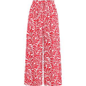 PRETTYGARDEN Womens Pants Elastic Waist Floral Lightweight Palazzo Pants for Women Casual Lounge Wide Leg Pants Woman, M
