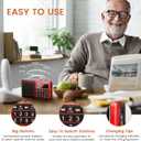PRUNUS 429 Small Radio, Pocket Radio, AM FM Radios USB Charging, Large Button, Neodymium Speaker, Auto Save, USB Flash Drive, SD Card AUX Input MP3, Shortwave Radios for Elderly and Senior
