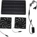 VINGVO Solar Fan, Solar Heater For Chicken Coop 20W Greenhouse Heater Solar Powered Solar Powered Exhaust Fan For Outside Chicken Coops, Greenhouses, Sheds