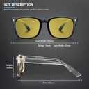 livho High Tech Blue Light Glasses - Advanced Blue Light Blocking Computer Glasses - Screen Fatigue & UV Protection (*B1 Light Black+clear)