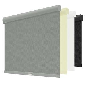 ChrisDowa Cordless Blackout Roller Shades for Windows, Striped Free-Stop Window Blinds with Privacy, Thermal Insulated Window Shades for Home, Office and Door. Grey, 24" W x 72" H