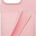 Lipgloss Holder Case for iPhone 16, Lip Gloss Case Lipstick Lip Glaze Stylish Silicone Funny Women Girls Cover for iPhone 16 6.1 inch 2024 (Pink)