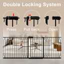 WAOWAO Baby Gate 71.65-85.03" Extra Wide Pressure Mounted Walk Through Swing Auto Close Safety Metal Black Toddler Kids Child Dog Pet Puppy for Stairs,Doorways,Kitchen