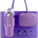 4PCS Organizer Holder for Bogg Bag, Accessories for Bogg Bags, Phone & Cup Holder compatible with Bogg Bag Original (Purple)