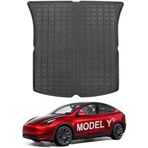KUNIST Trunk Mat for Tesla Model Y 2025, [All-Weather] Soft TPE [Premium Thickened] Rear Cargo Liner Compatible with Tesla Model Y 2021-2025 and New Model Y Juniper (5-Seater)
