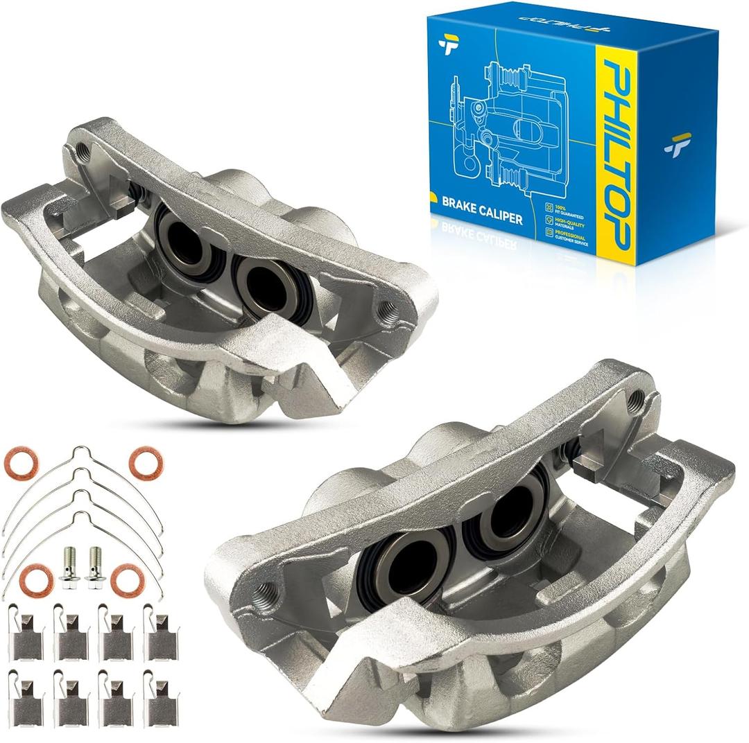 PHILTOP Brake Caliper Front Compatible with 2000-2005 Ford Excursion, 1999-2004 Ford F-250 Super Duty, 1999-2004 Ford F-350 Super Duty, 18-B4790, 18-B4791