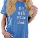 IRISGOD Womens Mom Shirt Summer Funny Short Sleeve Mommy Graphic Tees T-Shirts, Size L