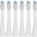 Toothbrush Heads Replacement for Waterpik SF-02W, SF-03W, SF-01W Sonic Fushion 2.0 Model, Brush Head with Cover 5 PCS, White