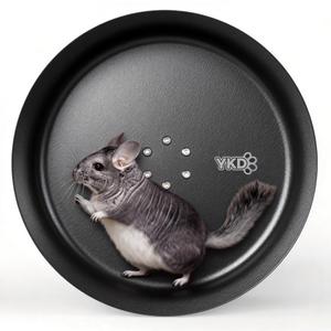 Black, Metal, Large Exercise Wheel, Support Rods Included, Mounting Hardware Included, For Chinchillas And Small Pets