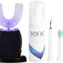 Automatic Toothbrush for Adult - Ultrasonic Electric Toothbrush with Soft Bristles & 30s Timer Rechargeable Portable Design with Wireless Charging Waterproof & Washable for Travel & Home Use (Black)