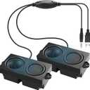 MEIRIYFA Computer Speakers for Desktop PC Laptop, Mini PC Computer Speaker USB Powered 3.5mm AUX Jack Input with Volume Control, HiFi Stereo PC Loudspeaker for Desktop Tablet (Black, 1.2M)