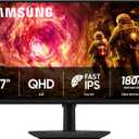 Samsung 27 Odyssey G5 G50F QHD Resolution Gaming Monitor, 180Hz Refresh Rate, Fast IPS Panel, HDR10, NVIDIA G-Sync Compatible, 1ms Response Time (GtG), AMD FreeSync, Adjustable Stand, LS27FG502ENXZA