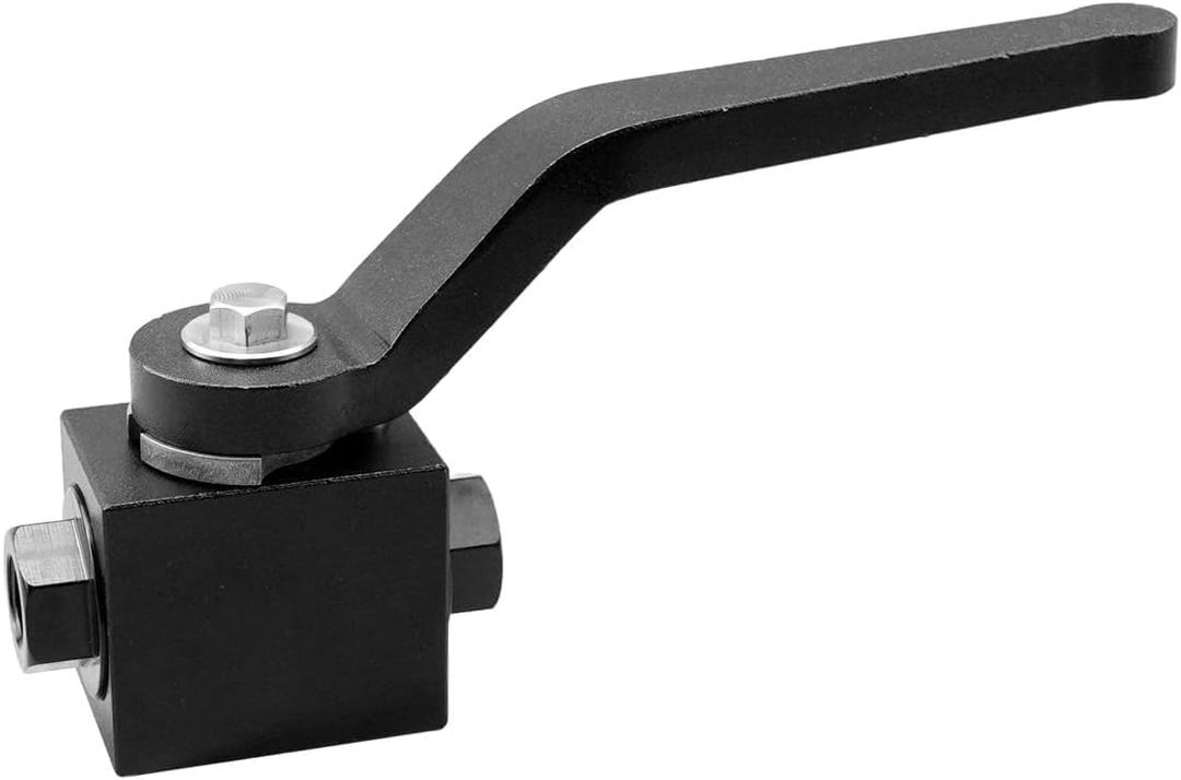 1/8" Brake Line Shut Off Valve, Aluminium NPT Shut Off Valve Billet, Fuel Flow Control Cut Off Valve, Black