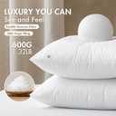 MIULEE Set of 2 Throw Pillow Inserts 20x20 Inches, 100% Virgin Filling Nonwoven Pillow Inserts for Couch Sofa Living Room