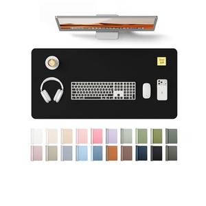 YSAGi Leather Desk Protector, Office Mat, Large Mouse Mat, Non-Slip PU Leather Blotter, Laptop Desk Mat, Waterproof Writing Pad for Office and Home (Black, 31.5" x 15.8")