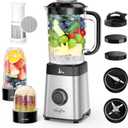Sangcon Blenders for Kitchen - Smoothie Blender - Personal Blender Combo for Kitchen, Blender for Shakes and Smoothies, Grinding & more, 40 oz Jar & 17oz Cup with To-Go Lid