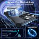360°Rotatable Magnetic Ring for iPhone 14 Pro Max Case Compatible with MagSafe [Non-slip Texture Edge][Built-in Kickstand][Military Shockproof]Translucent Matte Soft Silicone Bumper Slim,Black