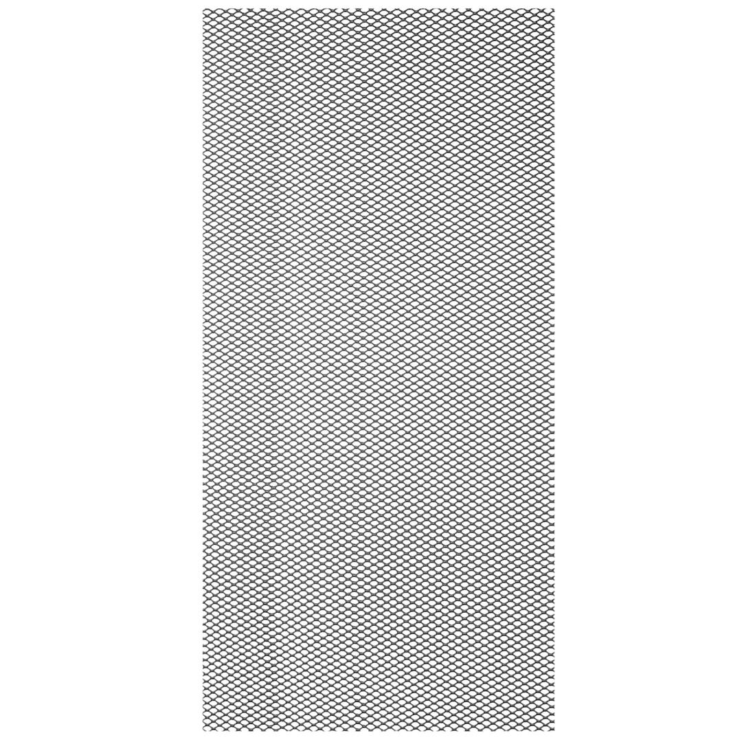 PATIKIL 40" L x 13" W Universal Car Grill Mesh, 2x3mm Diamond Hole Aluminum Mesh Expanded Perforated Metal Sheet for Ventilation Filtration Dryer Vent Guard Screen, Black