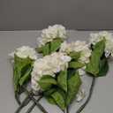5Pcs Realistic White Hydrangea Artificial Flowers with Stems 21 Inch Lifelike Faux Hydrangeas Flower Large Hydrangea for Weddings Bouquets Table Centerpieces Home Decor Party