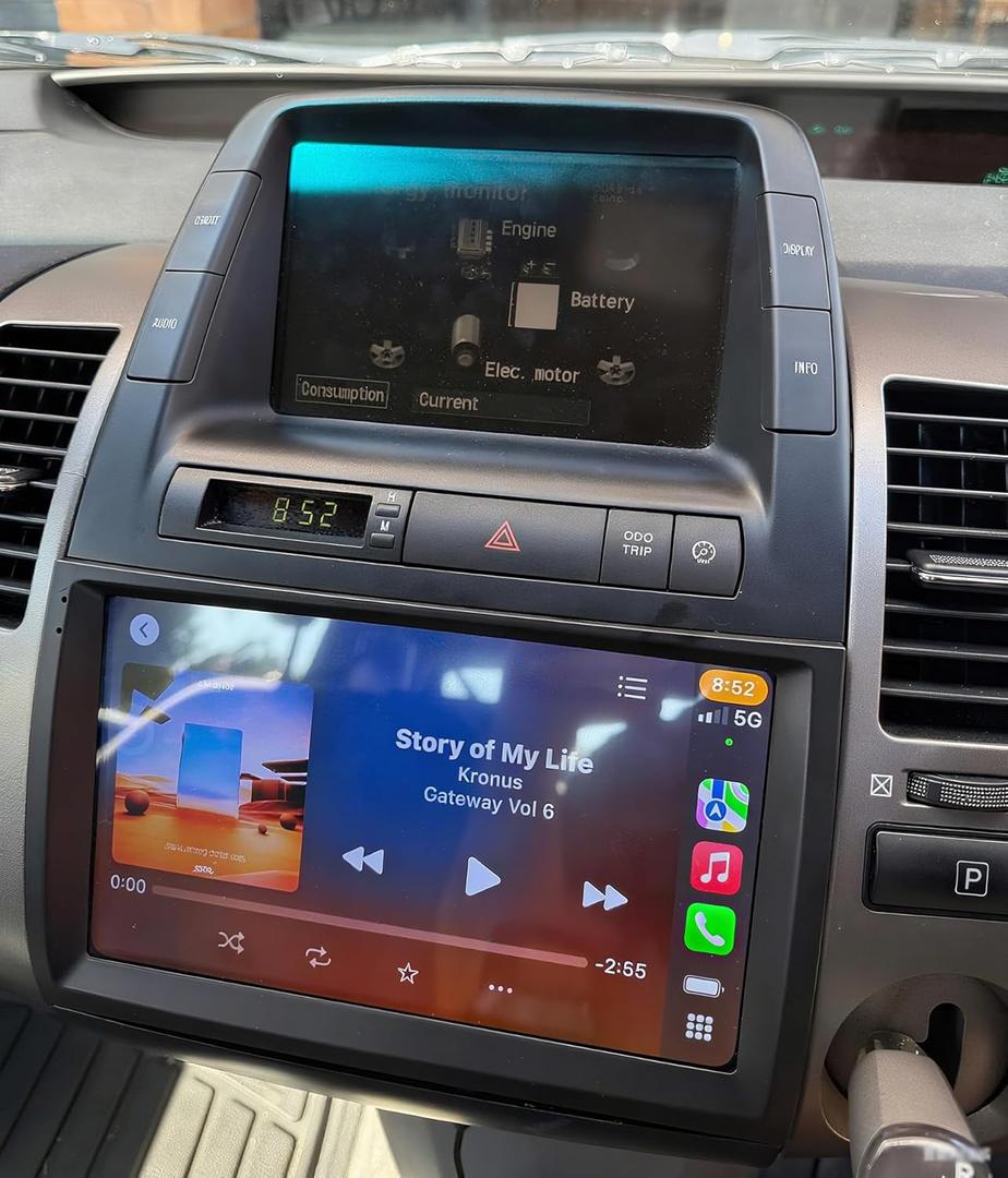 Upgraded Car Radio for Toyota Prius 2003 2004 2005 2006 2007 2008 2009 Bluetooth Stereo Head Unit 9 Inch IPS Touch Screen GPS Navi w/Wireless Carplay Android Auto - GPS/FM/SWC/WiFi/Camera