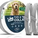 NJKPUYT Flea Collar for Dogs, Tick and Flea Collar for Dogs, Dog Tick Collar, Dog Flea Collars, Tick Collar for Dogs, Flea Collar for Large Dogs, Lasts Up to 8 Months, Family Friendly 2 Pack