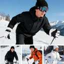 Pistha Winter Gloves Men Waterproof Gloves Thermal Ski Snow Gloves with Screen Touching for Cold Weather Outdoor Sports Work, L