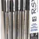 Pentel RSVP Ballpoint Pen, (1.0mm), Medium Line, Black Ink, 12 Pack (BK91PC12A)