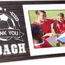 Sumind Sport Graduation Coach Picture Frame Football Softball Baseball Soccer Basketball Volleyball Graduation Photo Frame Thank You Coach Gift 4" x 6"(Soccer)