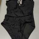 Womens One Piece Swimsuits Tummy Control Slimming Scalloped Bathing Suit Sexy Cut Out Criss Cross Ruched Swimwear Large