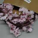 Uieke Lighted Cherry Blossom Garland with Timer 48 LED Fairy Lights 6FT for Mantle, Artificial Flower Vines with Lights 8 Modes Battery Operated Home Fireplace Wedding Party Room Decor