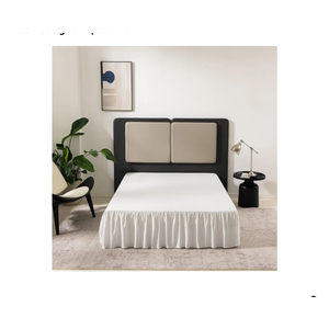 TSUTOMI Bed Skirt Queen Size Ruffled Bed Skirt with Split Corners, Queen Bed Skirt 14 Inch Drop, Queen Size Bed Skirt Ivory for Ruffled Bed Skirt with Split Corners, Bed Skirt Queen Size