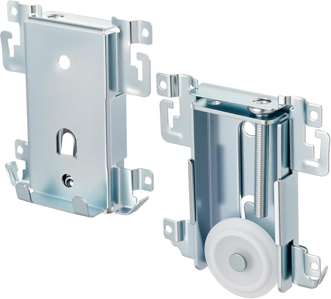 Therwen 2 Pcs 1-7/16 Inch Sliding Mirror Closet Door Roller Assembly Closet Door Wheels Steel-Framed Bottom Roller Replacement for Mirror Wardrobe
