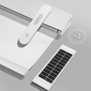 Motorized Blinds with Remote, Smart Blinds with Solar Panel, Cordless Blackout Automatic Shades with Matter Motor, White, 3572