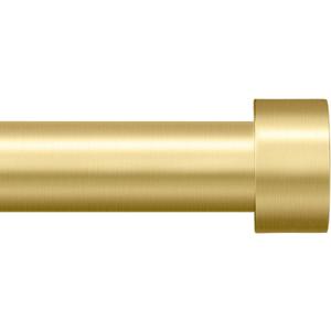 1 Inch Curtain Rods for Windows 66 to 120, Outdoor Heavy Duty Adjustable Curtain Rod, Indoor Modern Drapery Pole, Brushed Gold, 66-120"