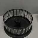 Crystal Flush Mount Ceiling Light, Contemporary Ceiling Lighting Fixture, Industrial Close to Ceiling Lighting for Bedroom, Living Room, Kitchen Island (Oil Rubbed Bronze)