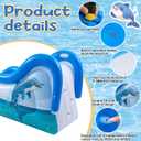 Seenelling 125 Inch Giant Extended Inflatable Dolphin Pool Slide, Large Inflatable Water Slide Outdoor Water Play Summer Swimming Pool Play Game Toy for Adults