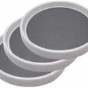 3 Pack Lazy Susan Organizer Turntable (10 inches) - Rotating Spice Rack for Kitchen Cabinet Pantry Fridge Bathroom Vanity Countertop & Under Sink Organization - Non-Skid