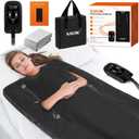 Sauna Blanket, Sauna, Portable Sauna for Home, 86-158, 20-60 Minutes Timer, 6 ft x 2.62 ft (Large, Black)