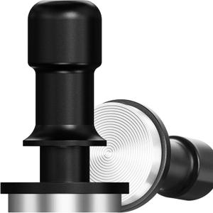 PUSEE 51mm Espresso Tamper - Premium Calibrated Coffee Tamper with Spring Loaded 30lb Pressure, Stainless Steel (Black)