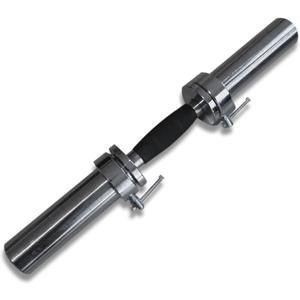 CAP Barbell Olympic Dumbbell Handles | Chrome w/Rubber Grips